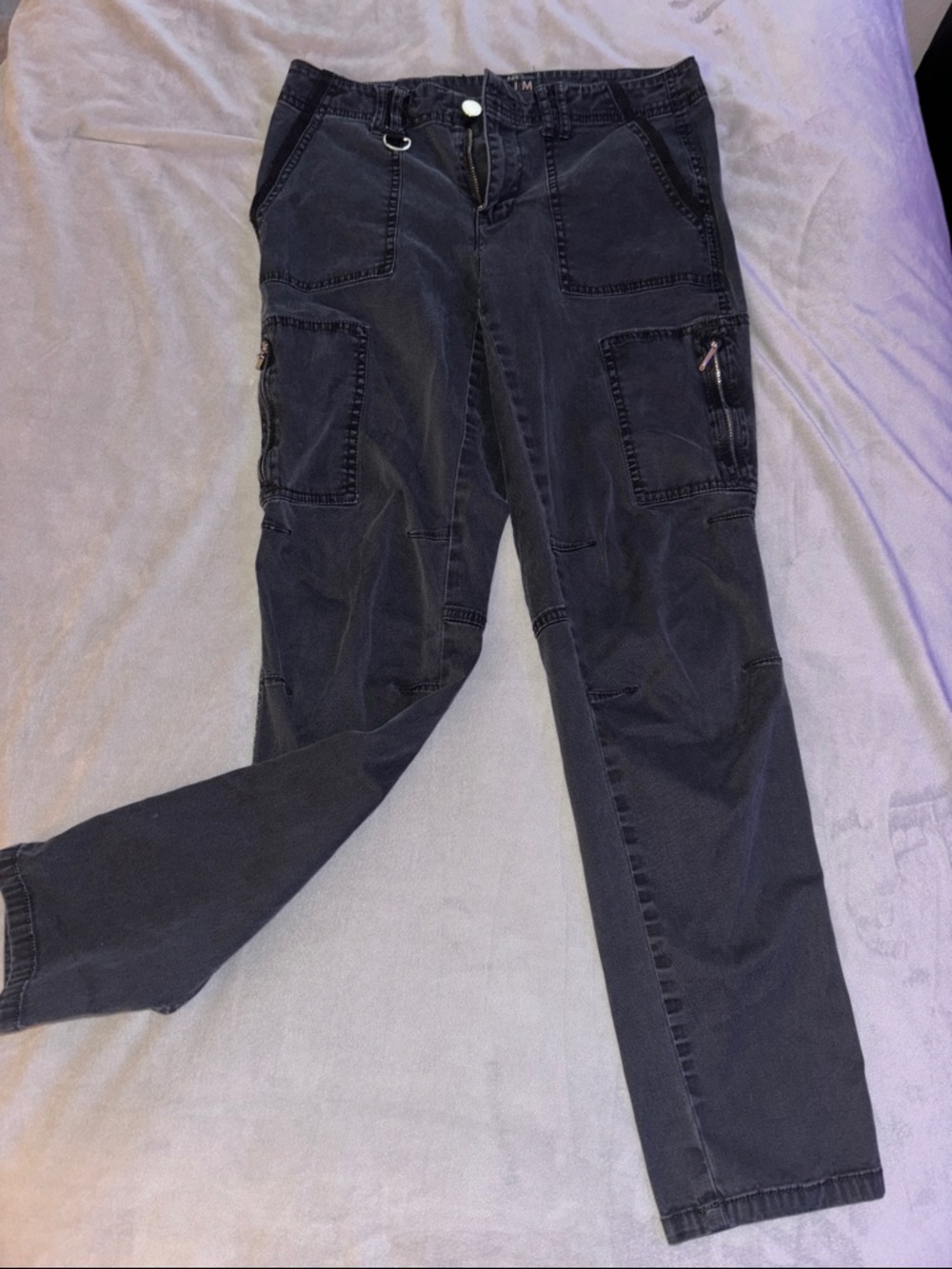 Black Cargo Pocket Utility Pants